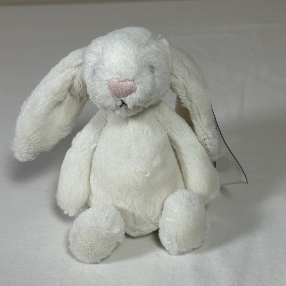 Jellycat London SMALL BASHFUL CREAM BUNNY Small 8" NWT CUTE PLUSH Super Soft